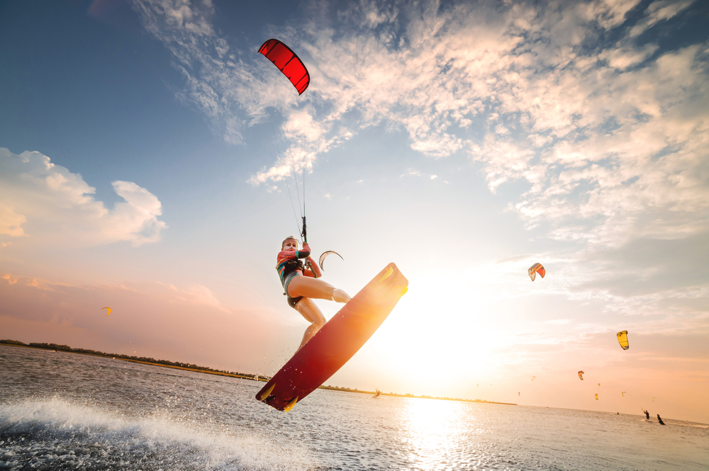 kite surfing, deniz, spor, ekstrem, adrenalin, eğlence